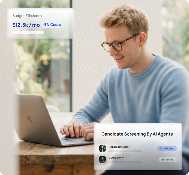 Manage hiring and internal workflows, without adding HR overhead.