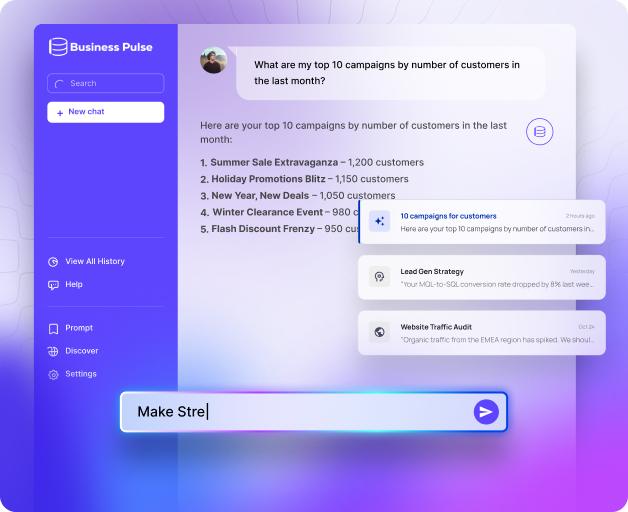 Business Pulse product dashboard