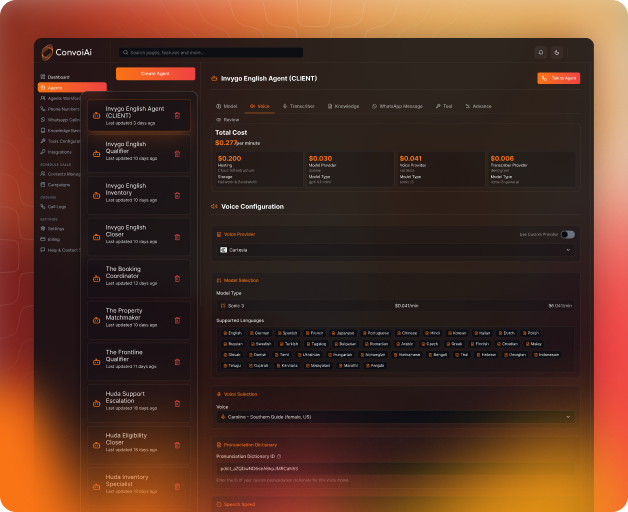 Convoi AI product dashboard
